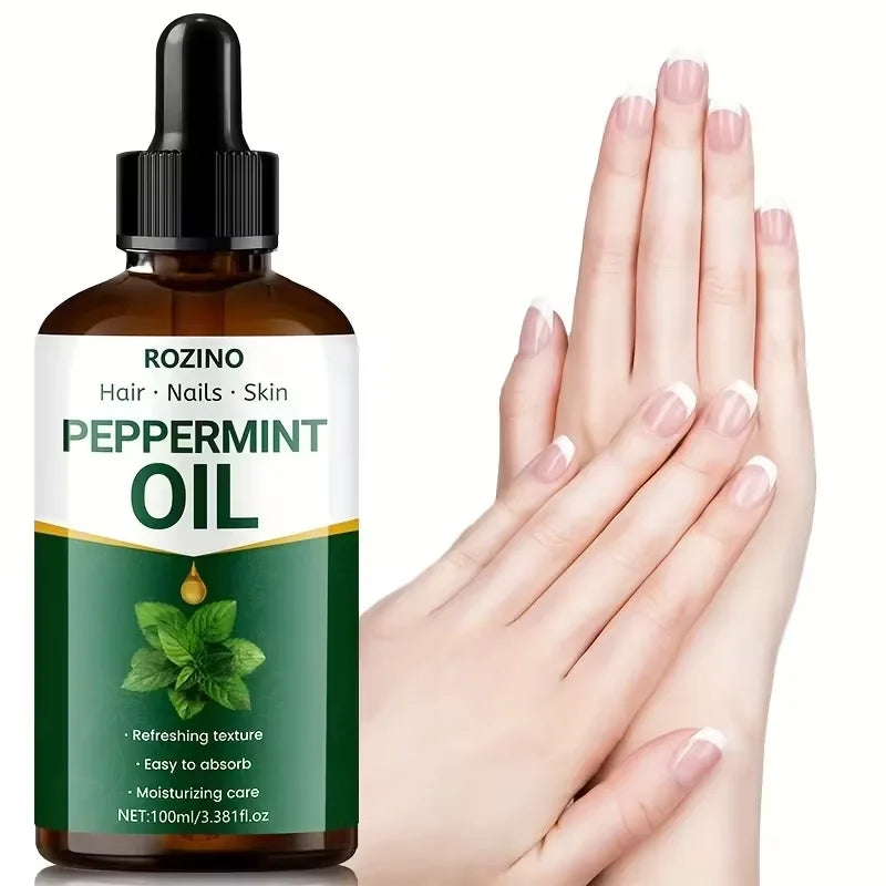 Natural Peppermint Oil For Healthy Hair Nails And Skin Care