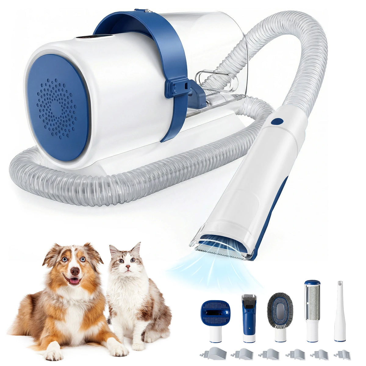 Professional Pet Grooming Vacuum Kit And Cordless Rechargeable Clippers