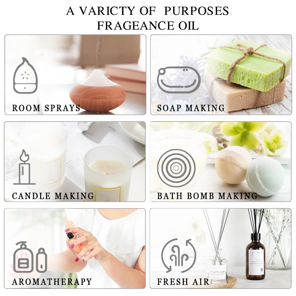 EUQEE Assorted Fragrance Oils For Soap Candle And Aromatherapy