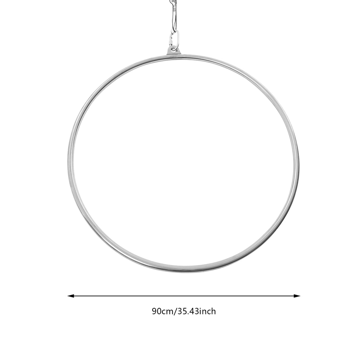 Heavy Duty Stainless Steel Aerial Hoop For Home Yoga Fitness
