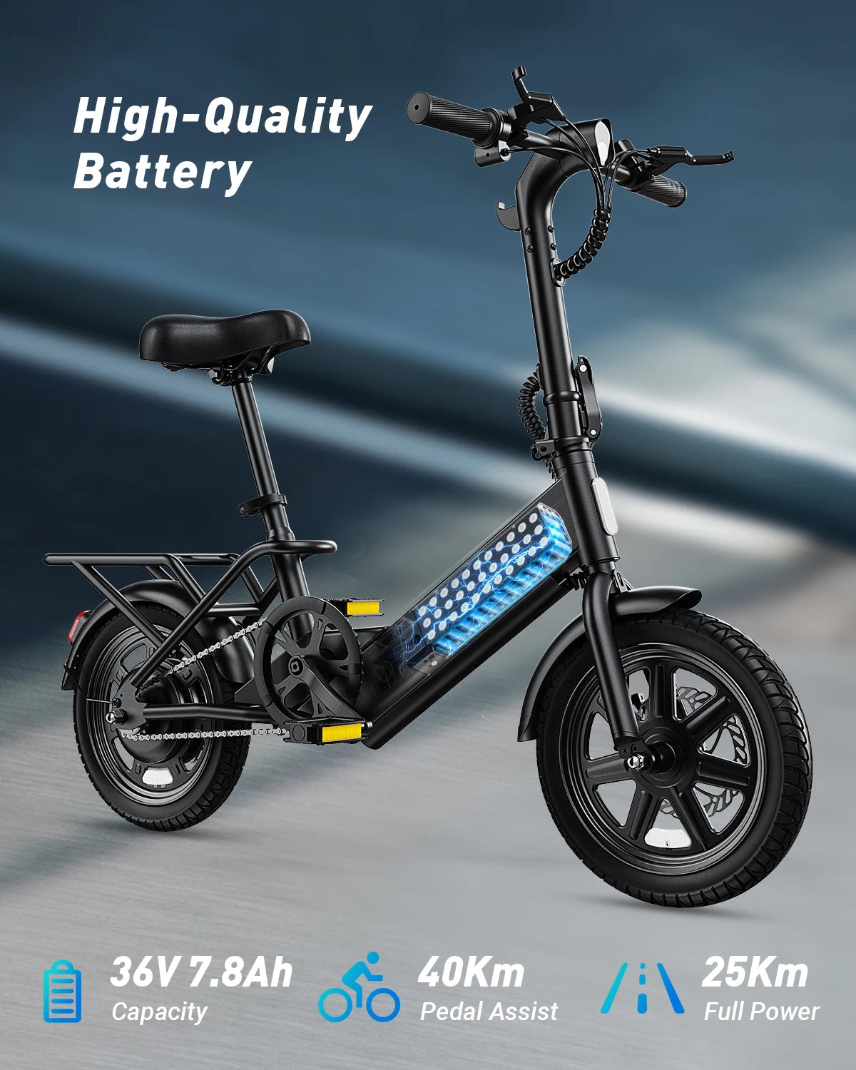 DYU Folding Electric Bicycle With High Performance 500W Motor
