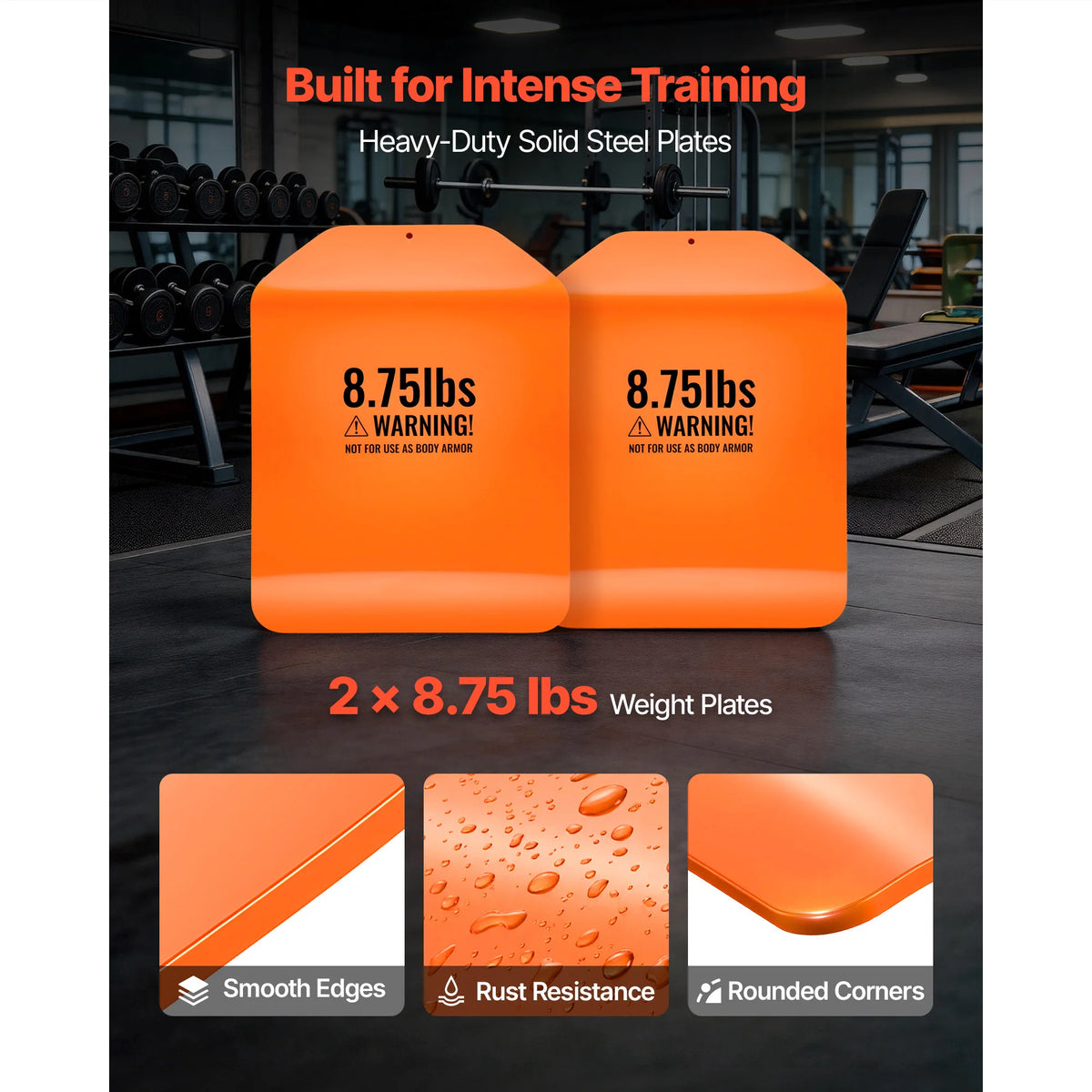 SucceBuy Curved Steel Weight Vest Plates for Fitness Training