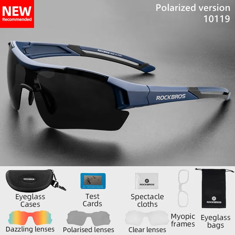 Rockbros Polarized Cycling Sunglasses With UV400 Lens Protection