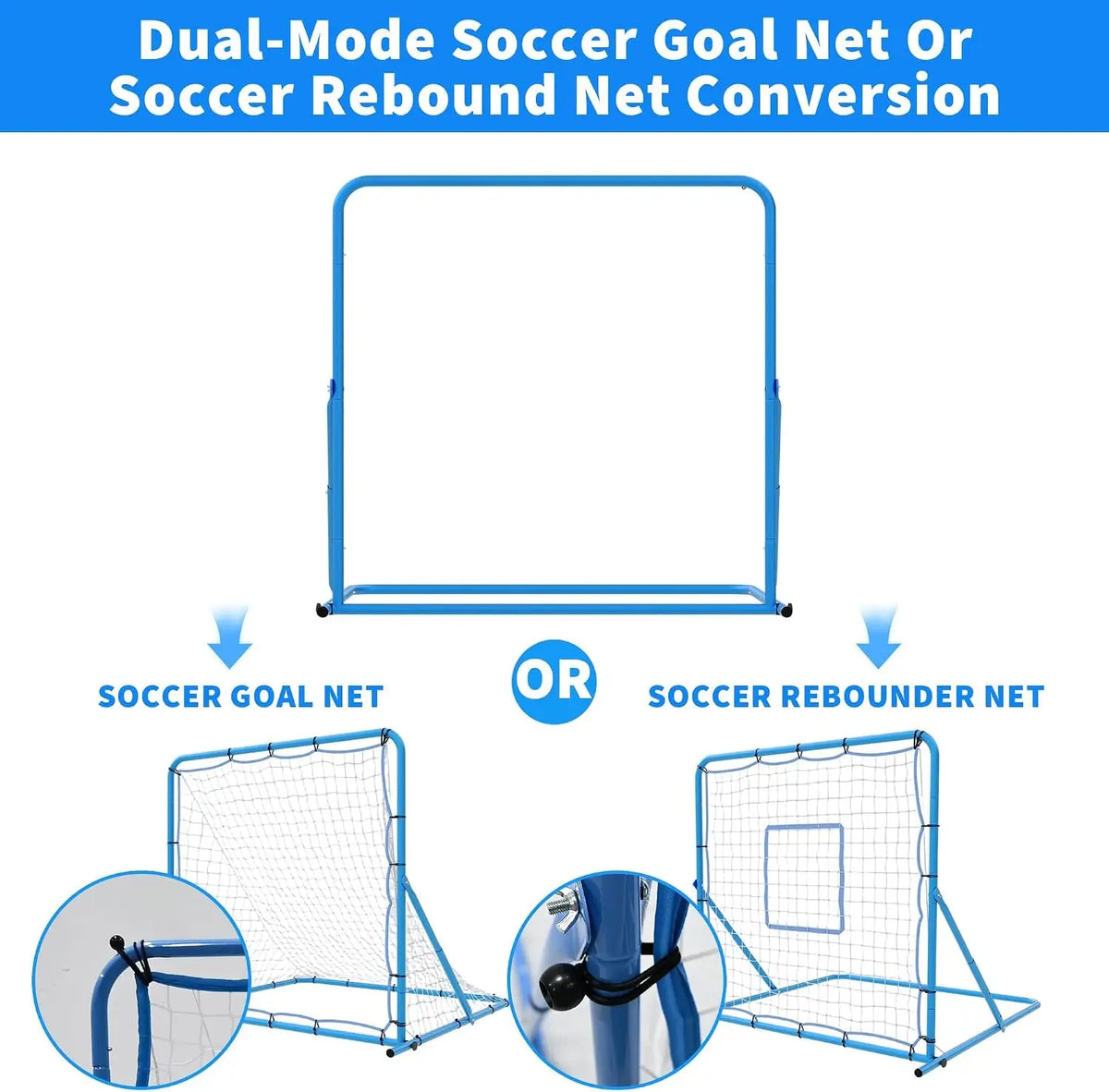 Tacleekii Versatile Pitchback Training Net For Sports Practice