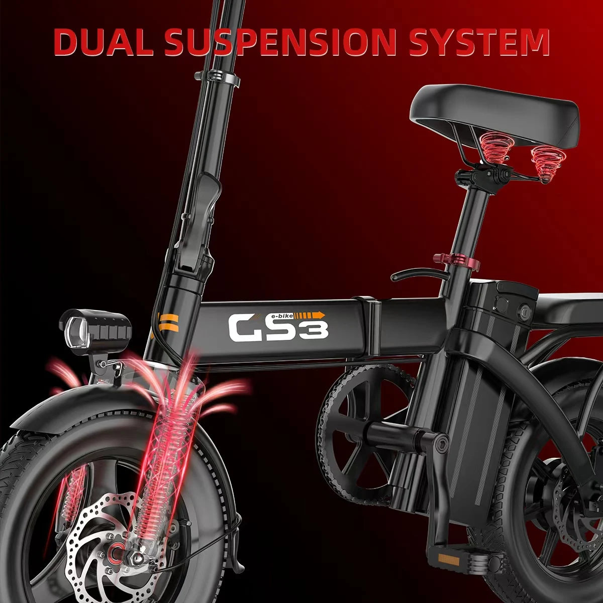 Uplee GS3 Folding Electric Bike For Adult Commuters 500W