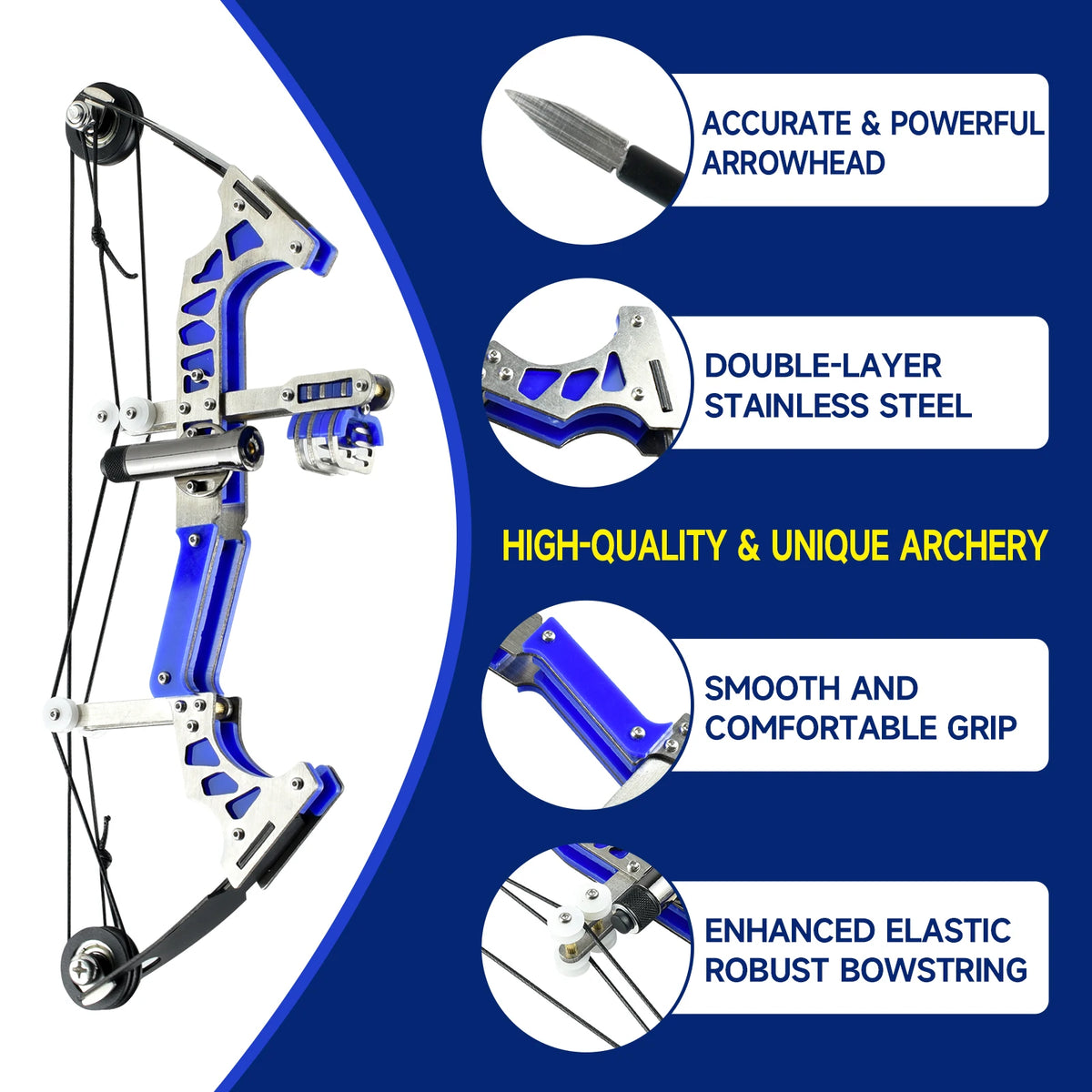 Metal Compound Bow Set For Archery Practice And Outdoor Gifts