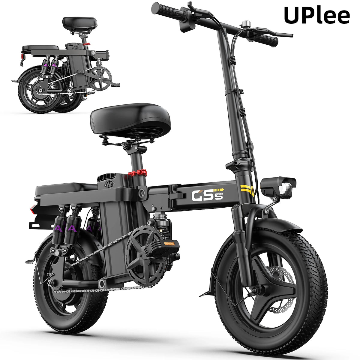 UPlee GS5 Electric Bike Featuring Shock Absorbers And Removable Battery
