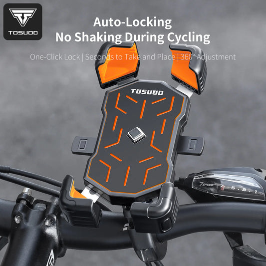 TOSUOD Automatic Locking Bicycle Handlebar Phone Mount