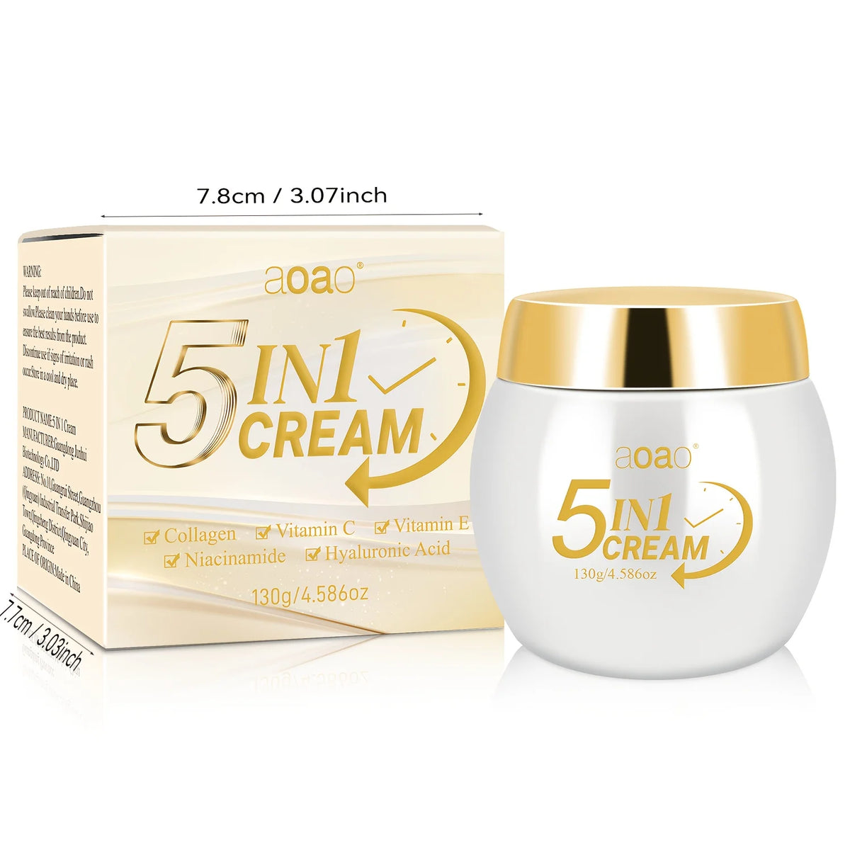 Aoao 5 In 1 Moisturizing Cream With Collagen And Niacinamide
