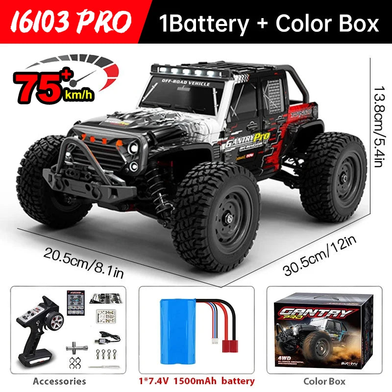 WLtoys 4WD RC Car 2.4G Remote Control Monster Truck