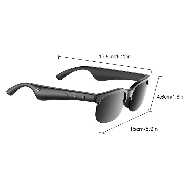 Bluetooth Smart Glasses With Integrated Audio And Touch Controls