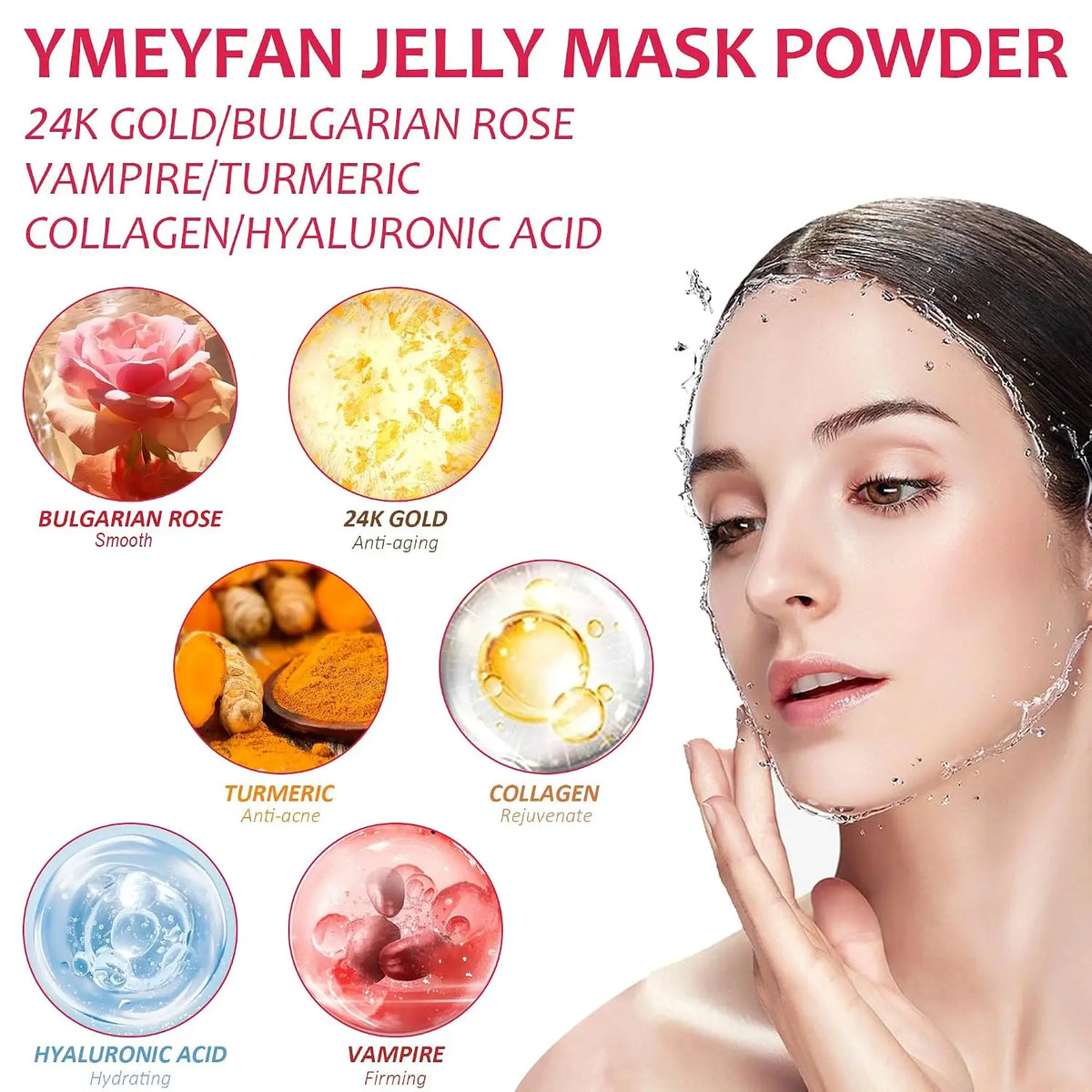 YMEYFAN Jelly Mask Powder For Rejuvenating Facial Skin Care