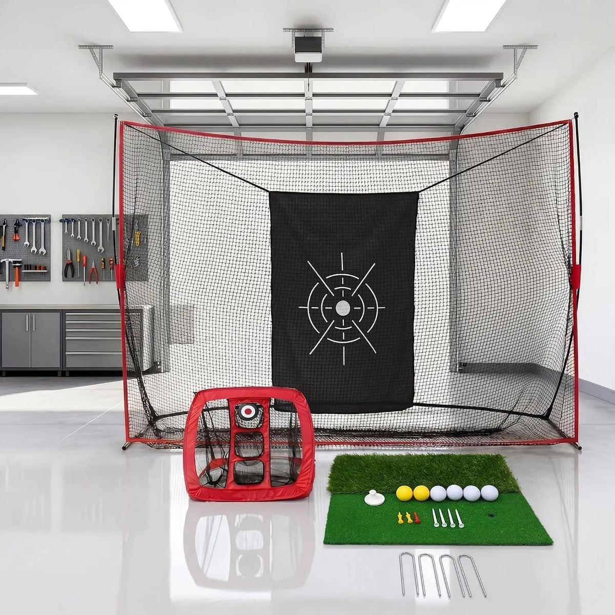 Tackleekii Foldable Golf Practice Net With Carry Bag