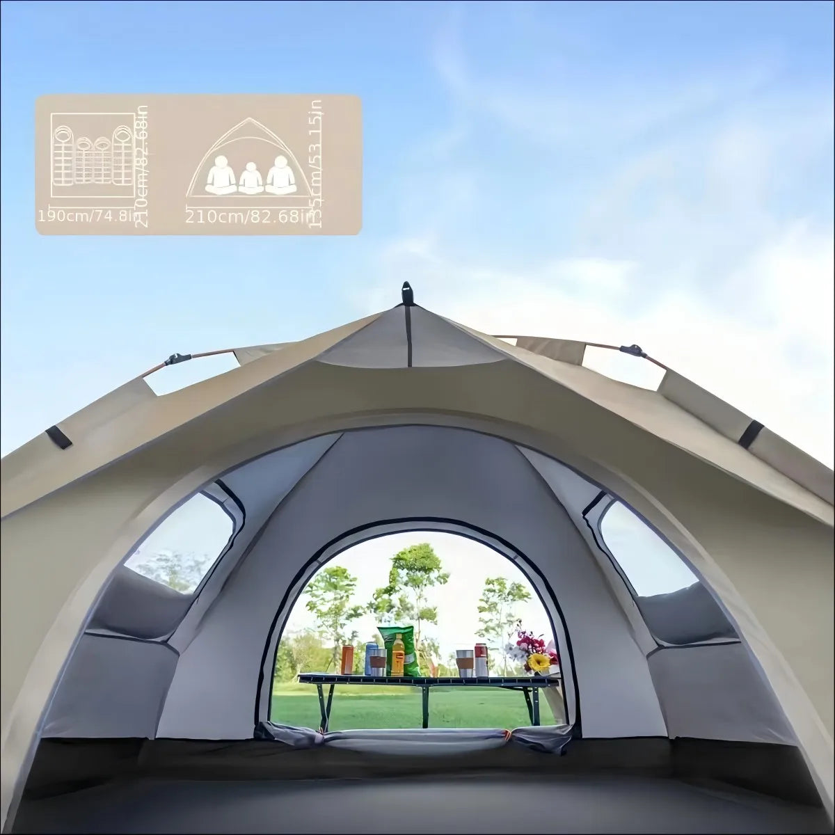 Pakicetus Quick Setup Auto Tent Family Outdoor Sunshade Canopy