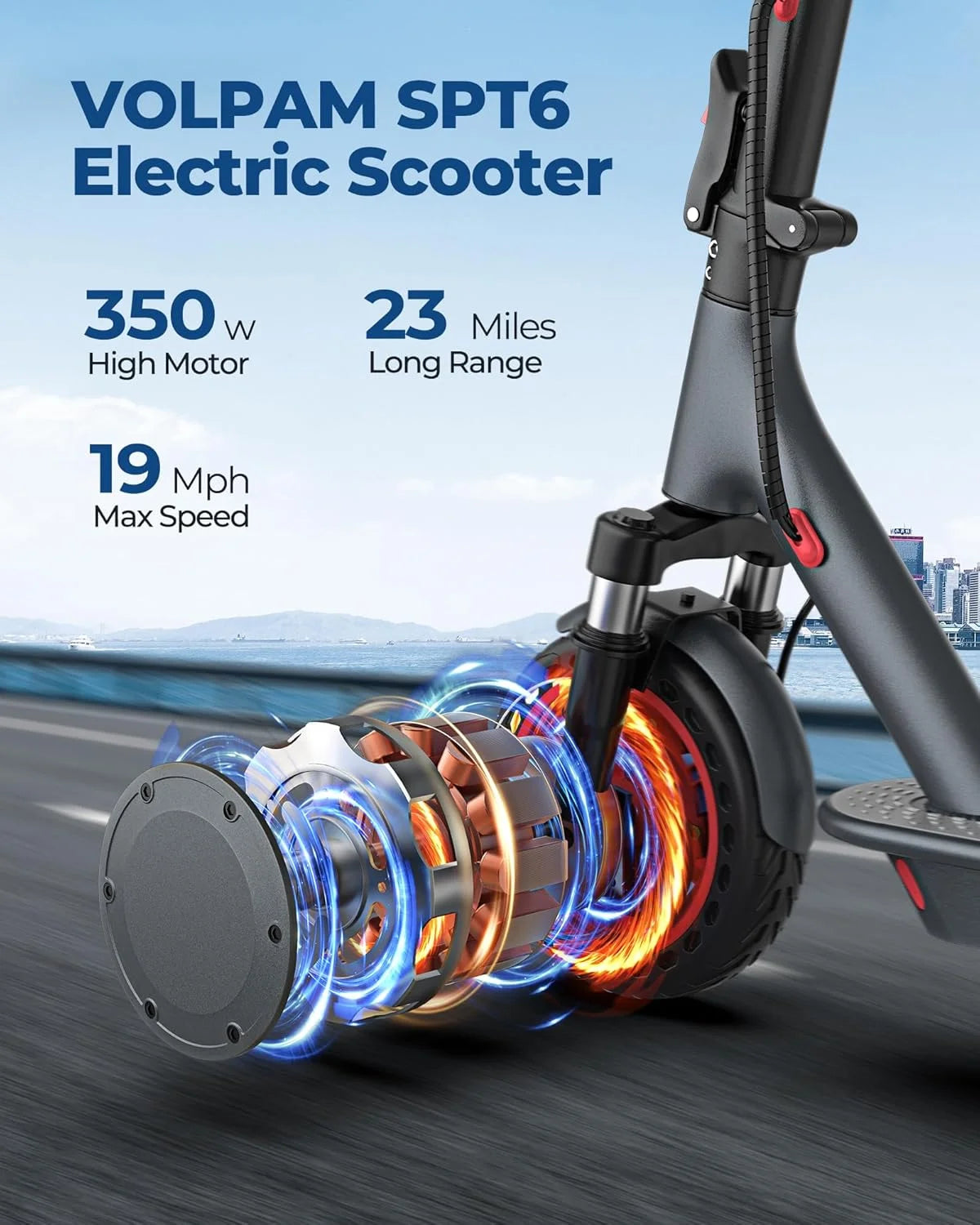 AOVOPRO Electric Scooter With Smart App And Shock Absorption