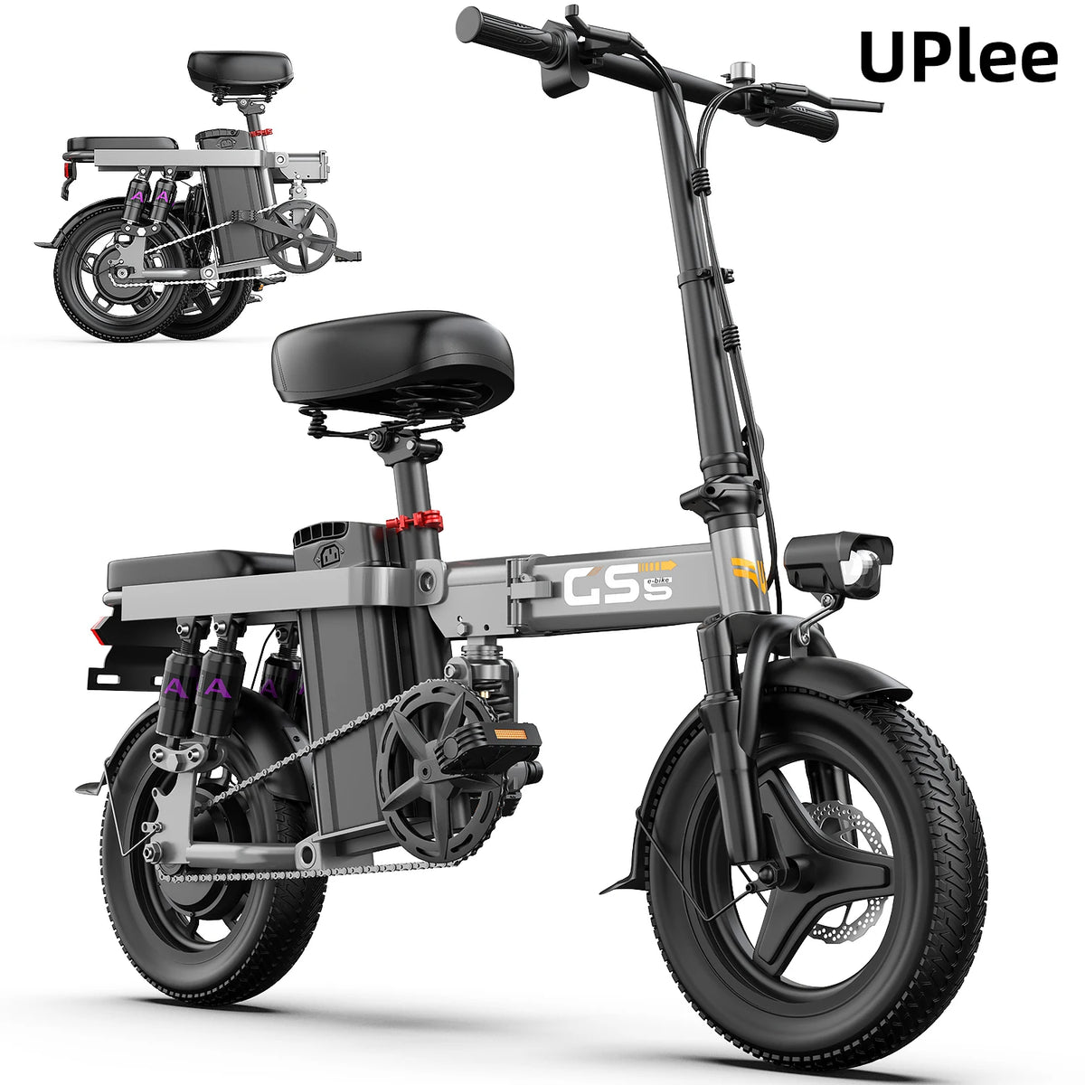 UPlee GS5 Electric Bike Featuring Shock Absorbers And Removable Battery