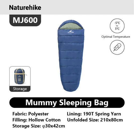 Naturehike Mummy Sleeping Bag Adult Winter Warm Outdoor Camping Gear