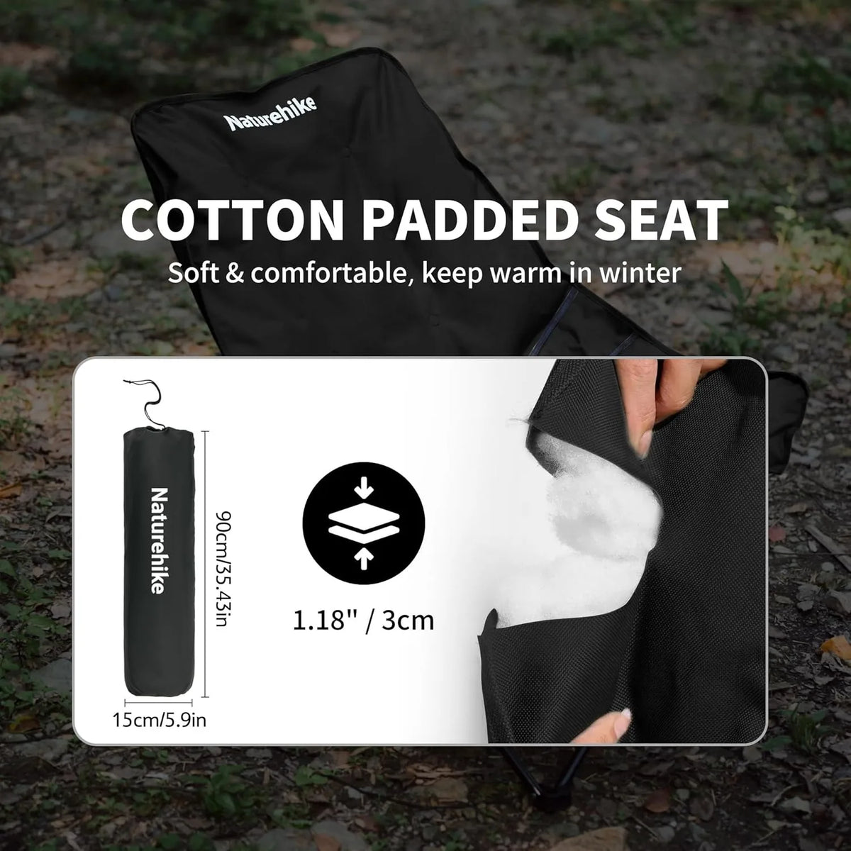 Naturehike Adjustable Outdoor Folding Camping Moon Chair Portable
