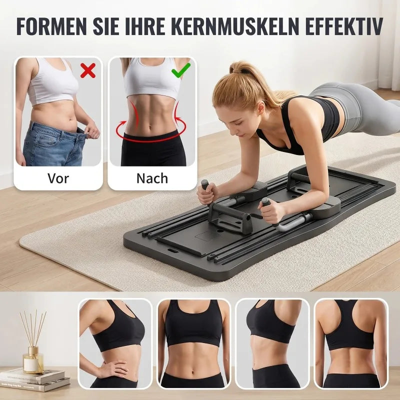 Foldable Home Workout Board With Resistance Bands and Knee Pad