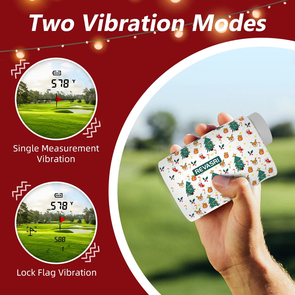REVASRI Mini Golf Rangefinder 6x Magnification Flag Lock Slope Compensation