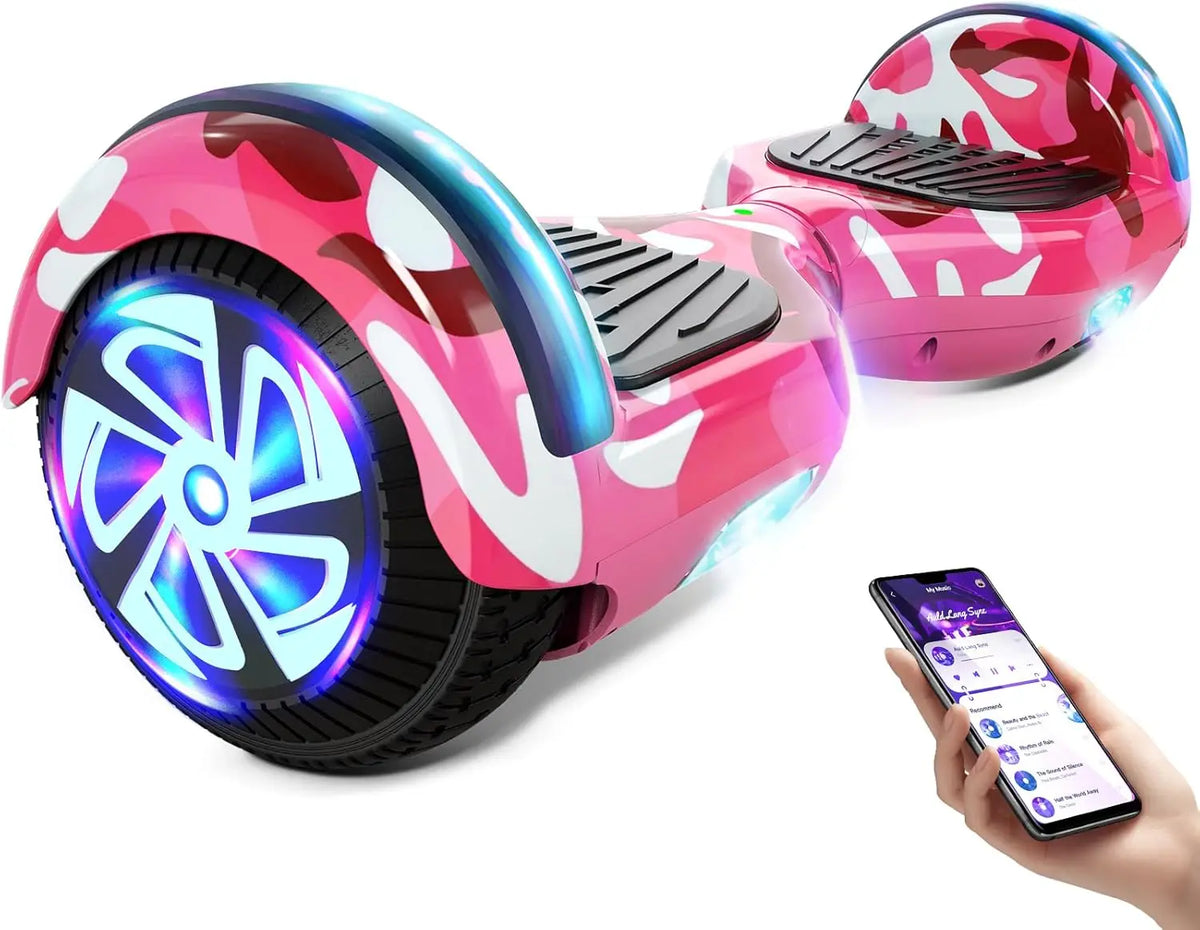Bluetooth Electric Scooter With Dual Motor And LED Lights