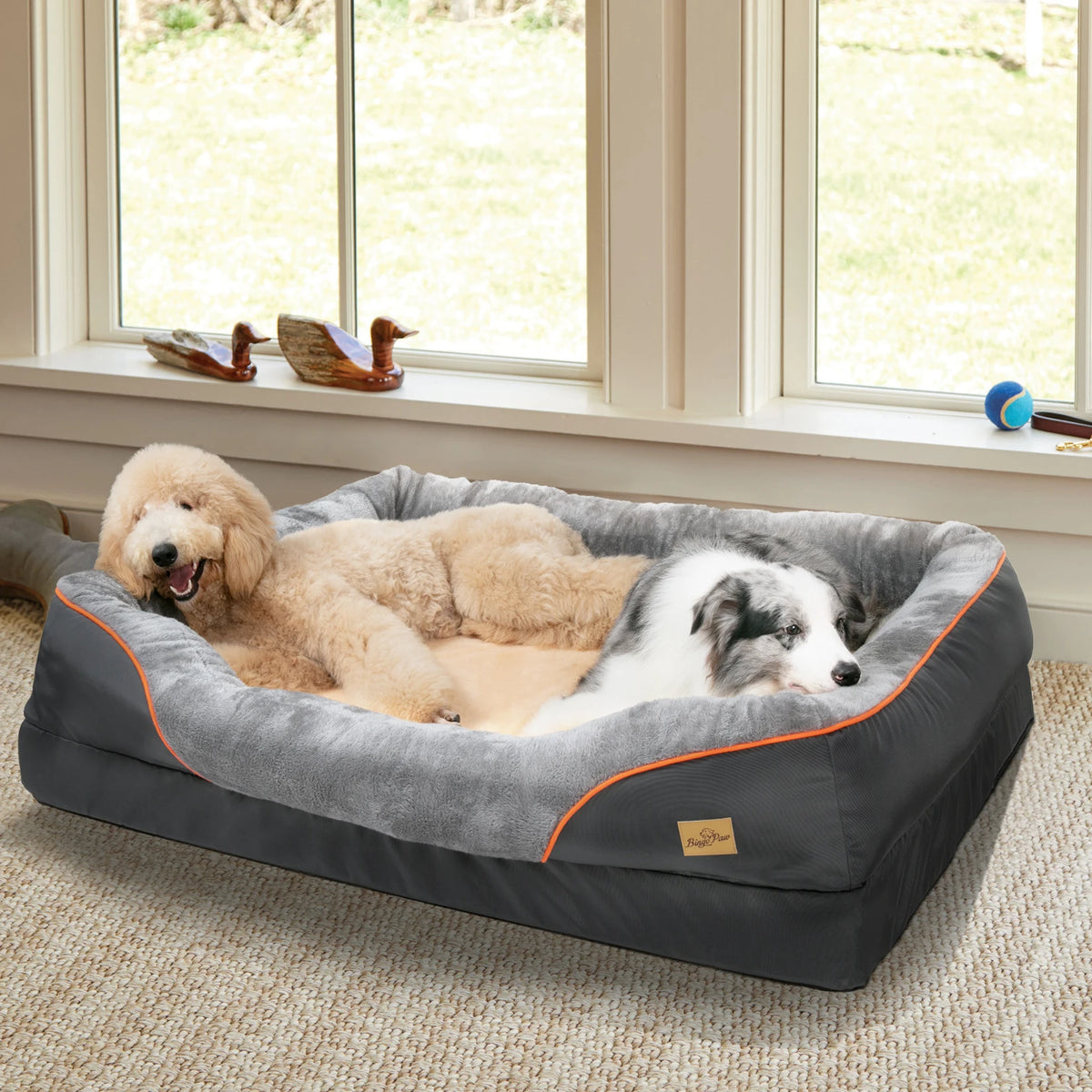Bingopaw Soft Fleece Dog Bed Featuring Removable Washable Cover