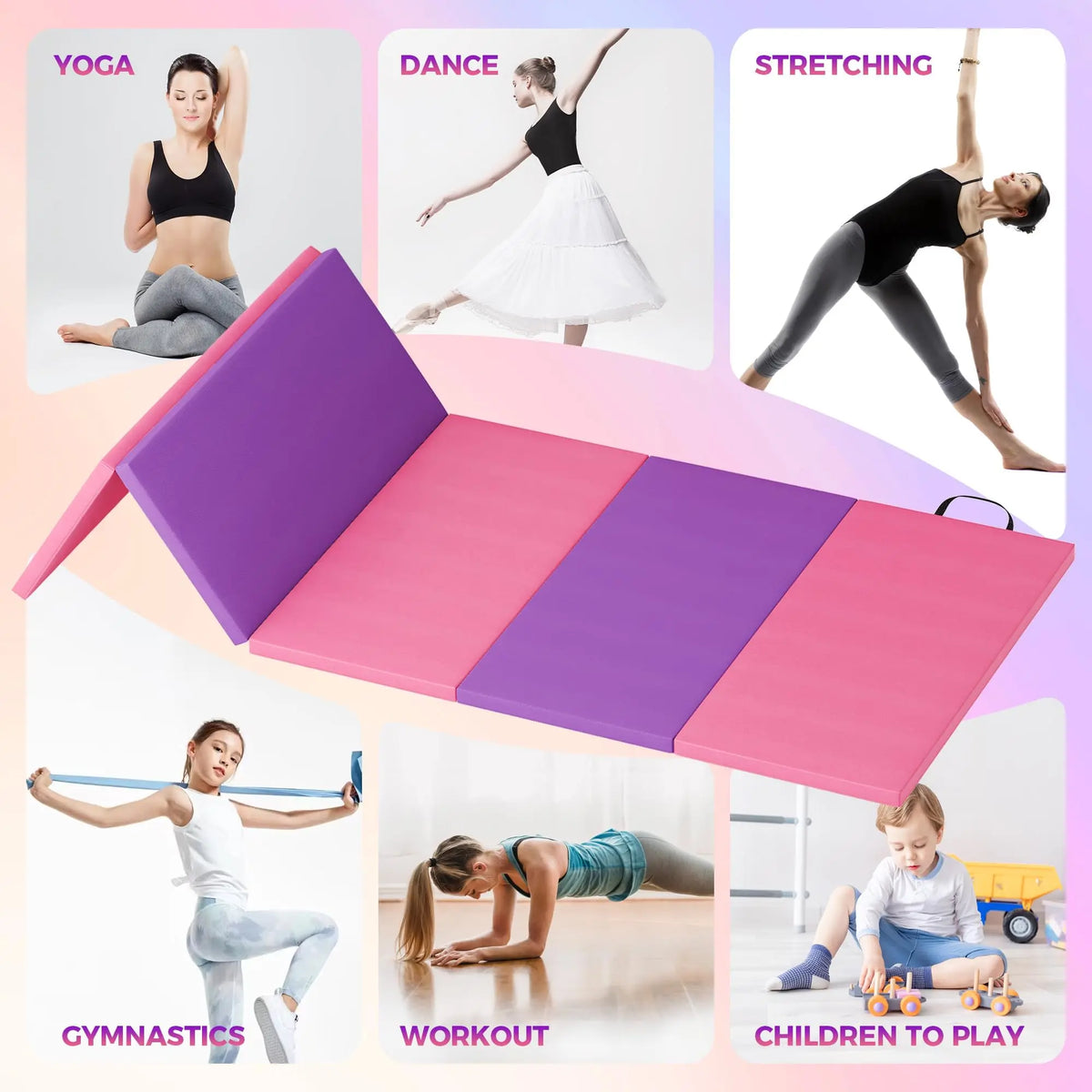 Himiss Foldable Gymnastics Mat For Home Exercise Training