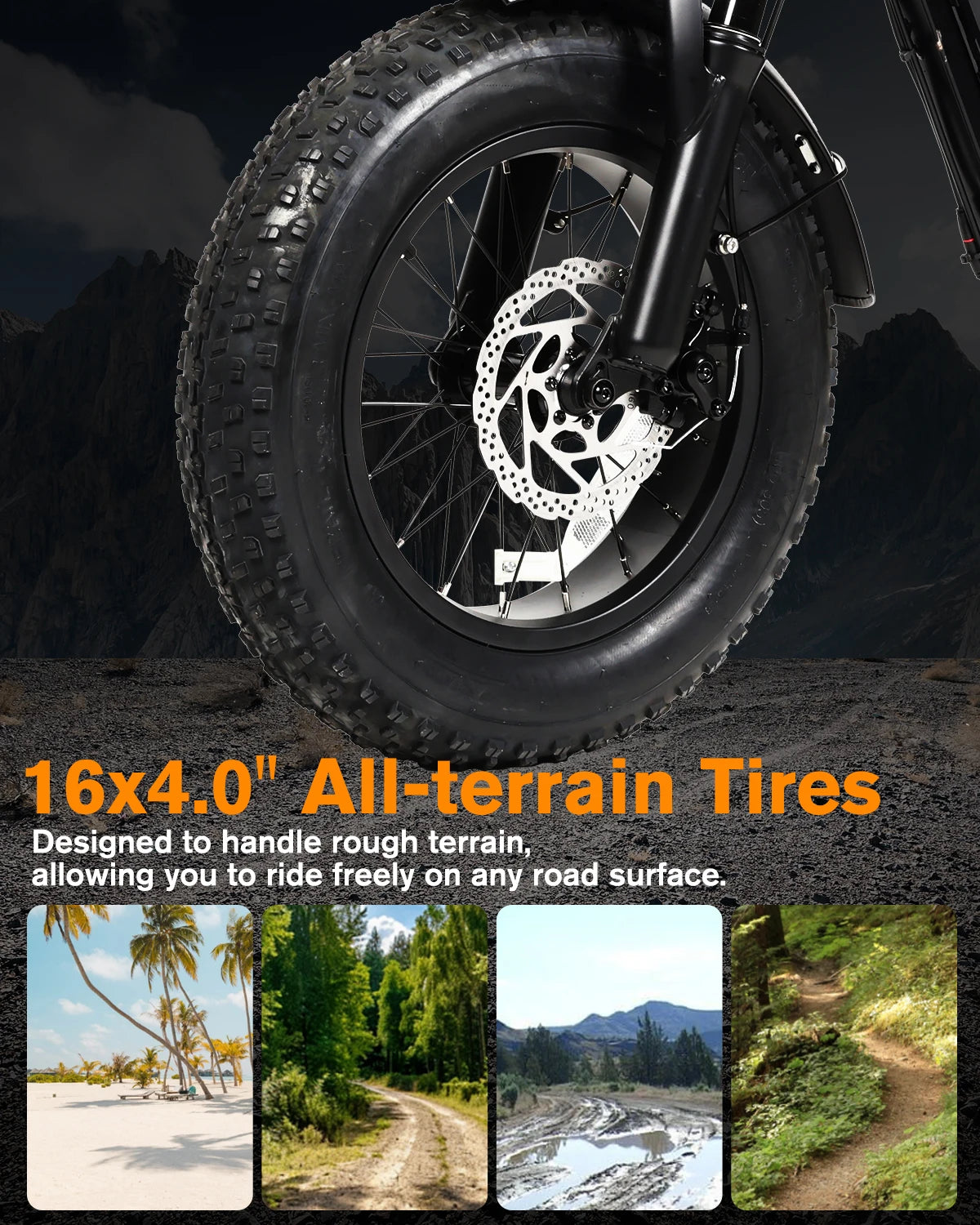 Bodywel 48V Fat Tire Electric Bike For Adults All Terrain