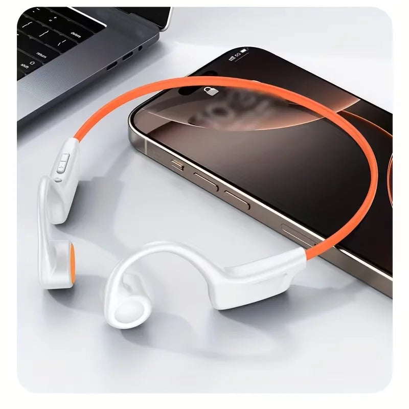 Open Ear Bone Conduction Bluetooth Headphones With Mic For Sports