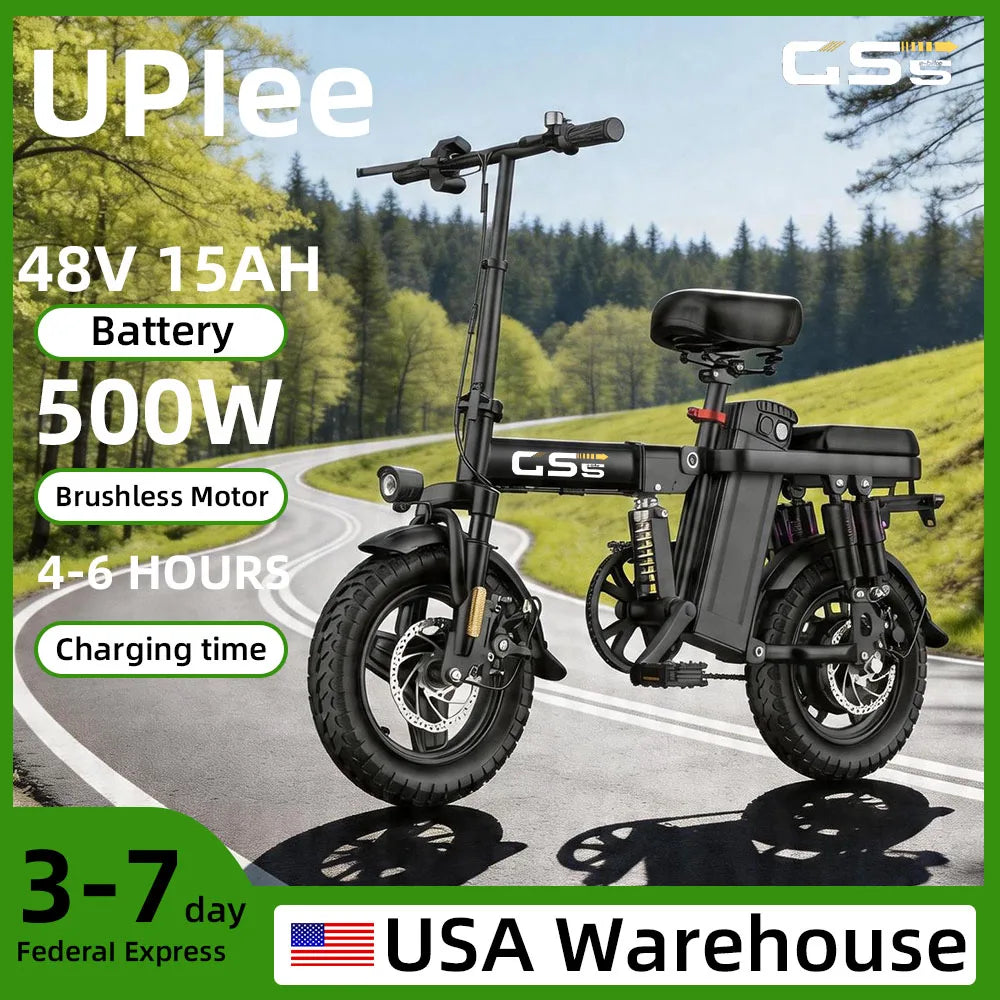 UPlee GS5 Electric Bike Featuring Shock Absorbers And Removable Battery