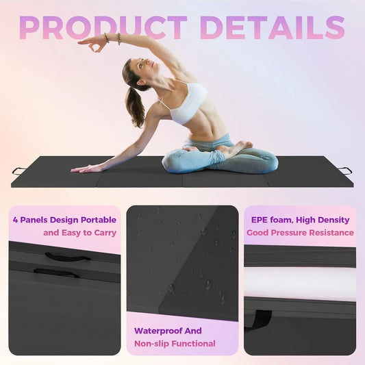 Portable Foldable High Density Non Slip Yoga Exercise Mat