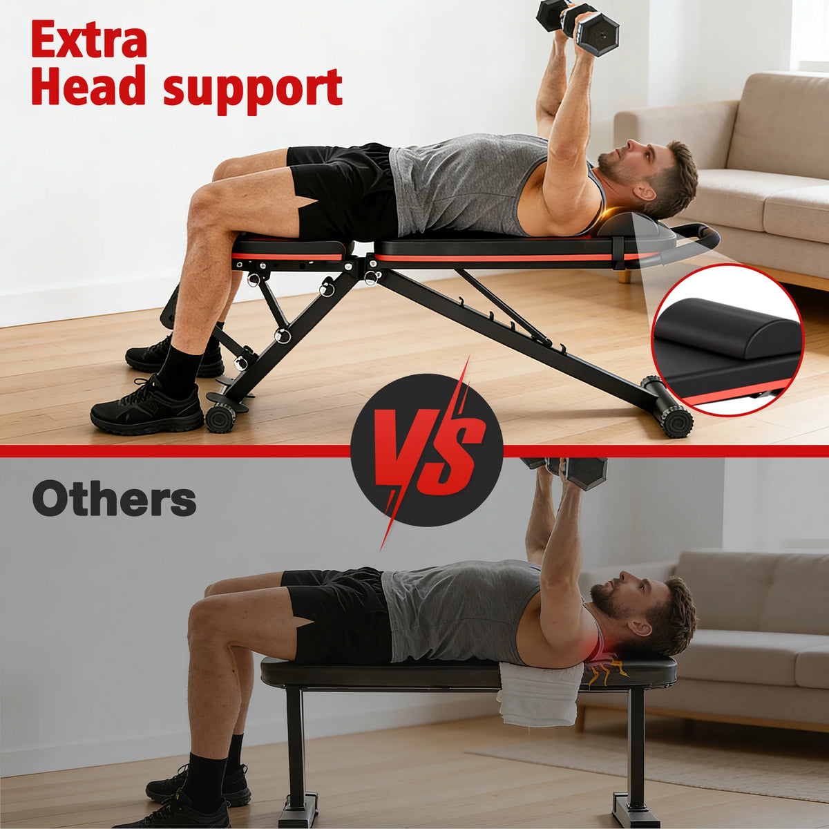 Multi Functional Foldable Dumbbell Bench For Full Body Training