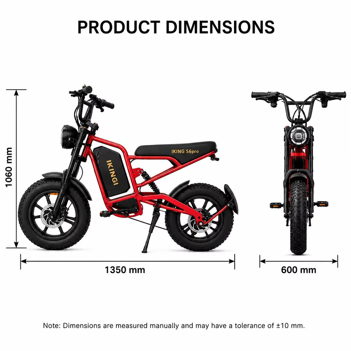 Ikingi S6Pro 1000W Peak Electric All Terrain Bicycle With Suspension