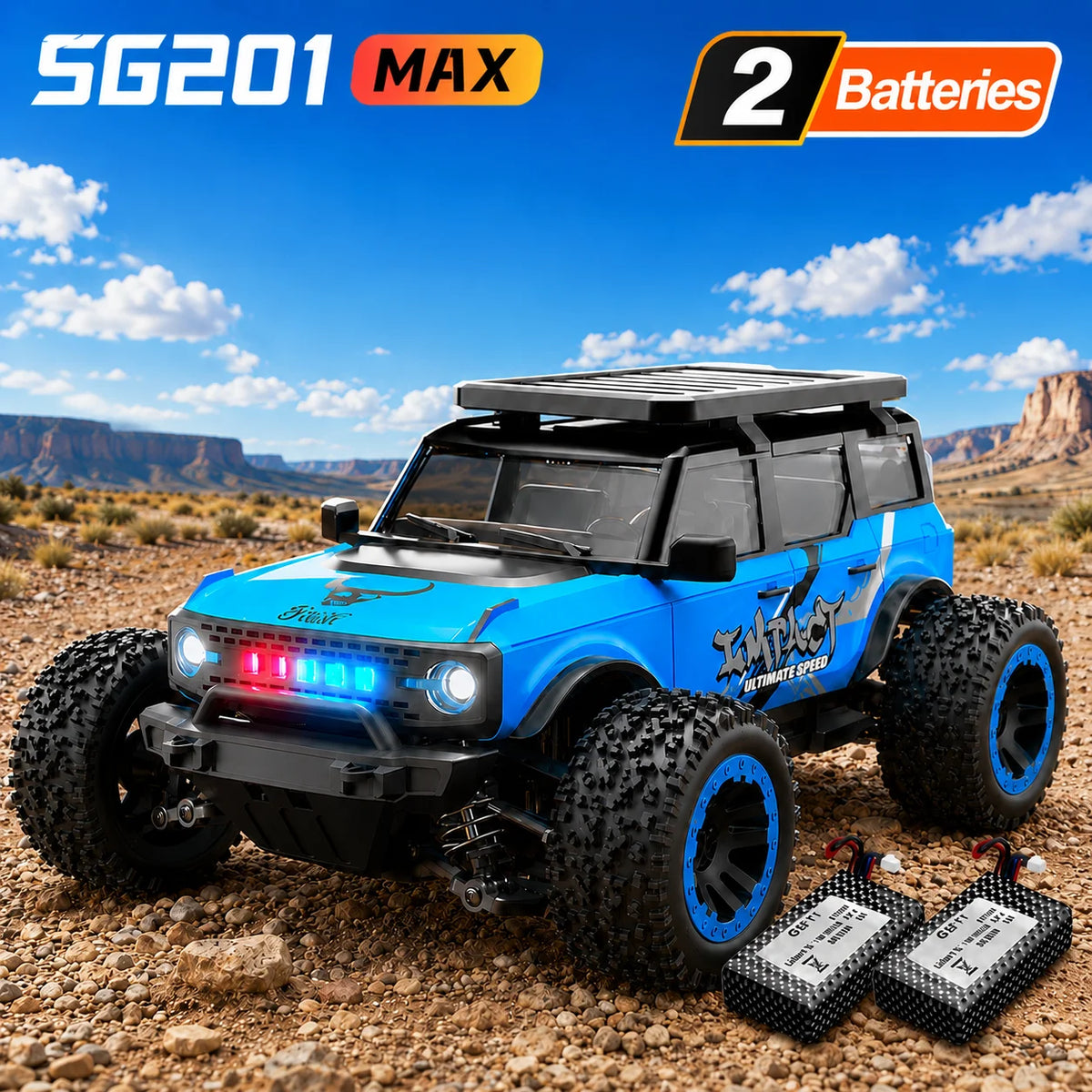 ZNLYRION 4WD RC Truck With Independent Suspension And LED Lights
