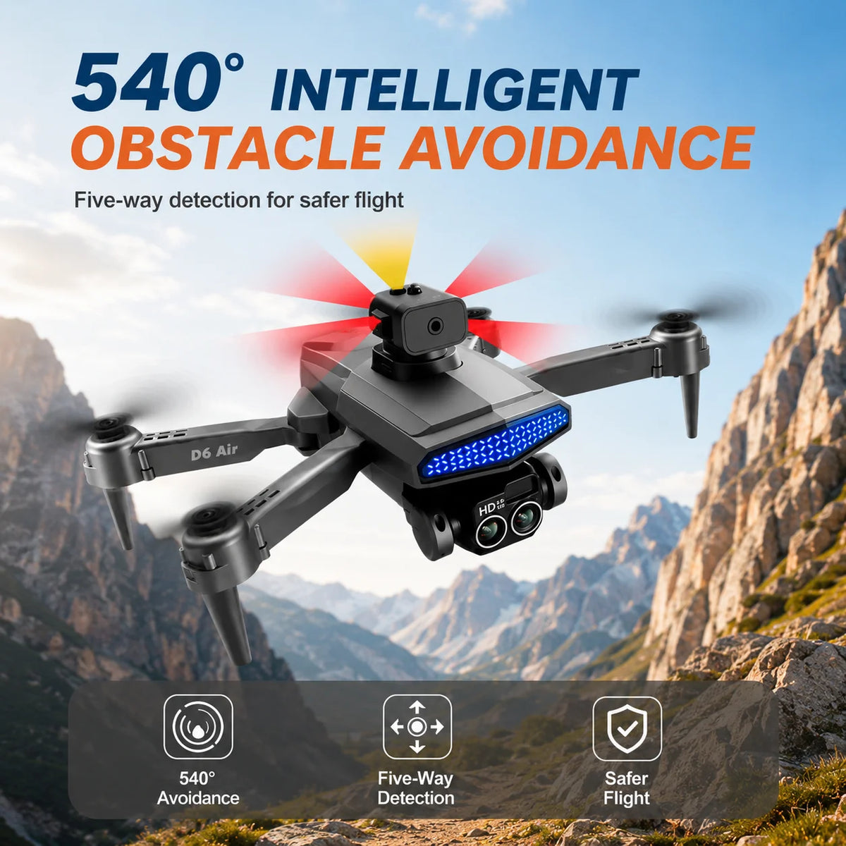 ZNLYRION Optical Flow RC Drone With Gesture Recognition And Headless Mode