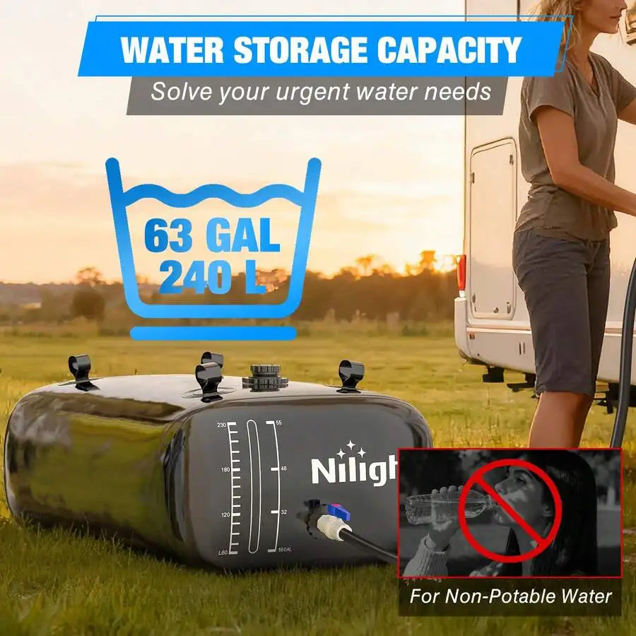 Nilight Foldable Water Storage Bladder Tank For RV And Camping