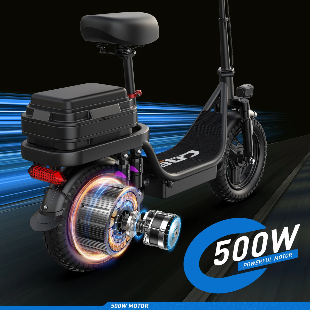 UPlee GQ8 500W Electric Bike Folding Fat Tire Adult Ebike