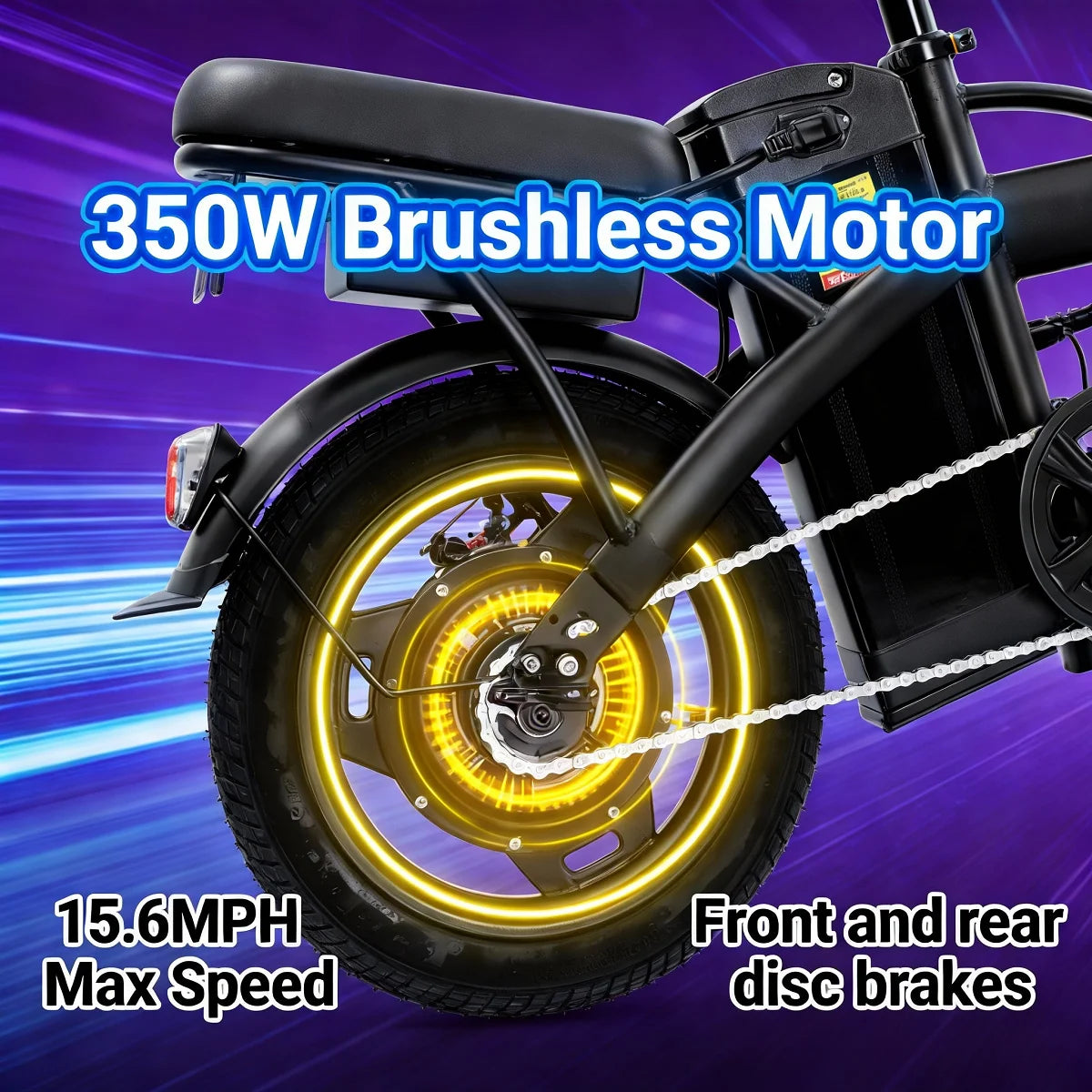 Hezzo T5 750W Folding Electric Bike With Disc Brakes