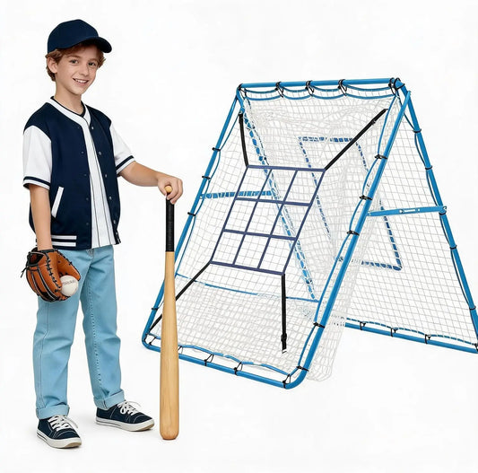 Tacleekii Adjustable Baseball Rebounder Net For Solo Training Practice