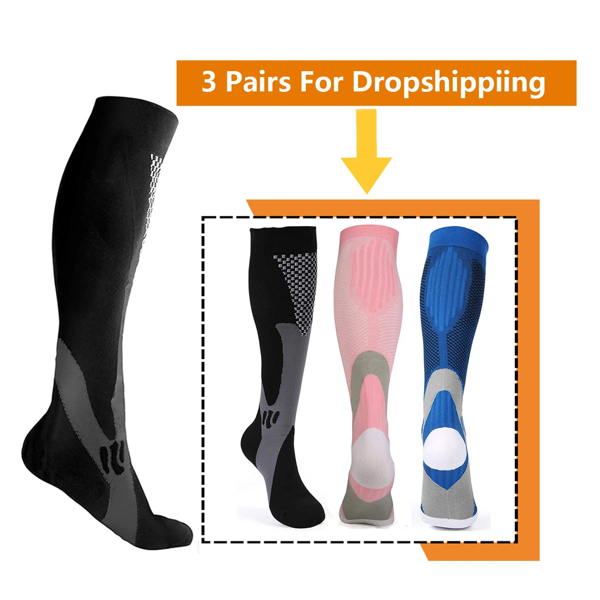 Brothock Athletic Compression Socks Enhance Circulation And Relief