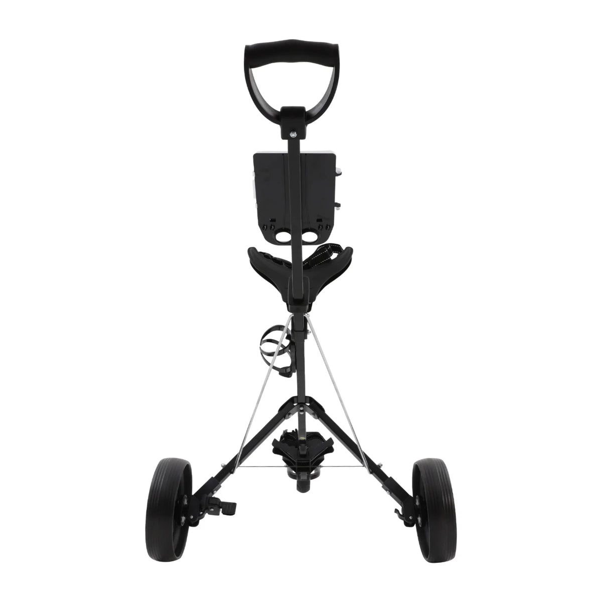 Compact 3 Wheel Golf Push Cart Featuring Durable Aluminum Construction