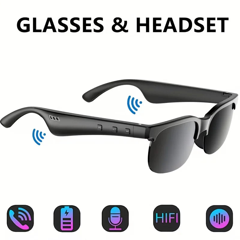 Bluetooth Smart Glasses With Integrated Audio And Touch Controls