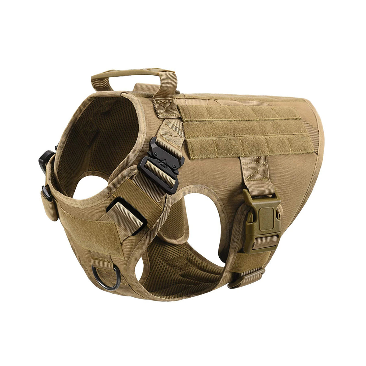 PETRAVEL Tactical Molle Dog Harness With Quick Release Buckle