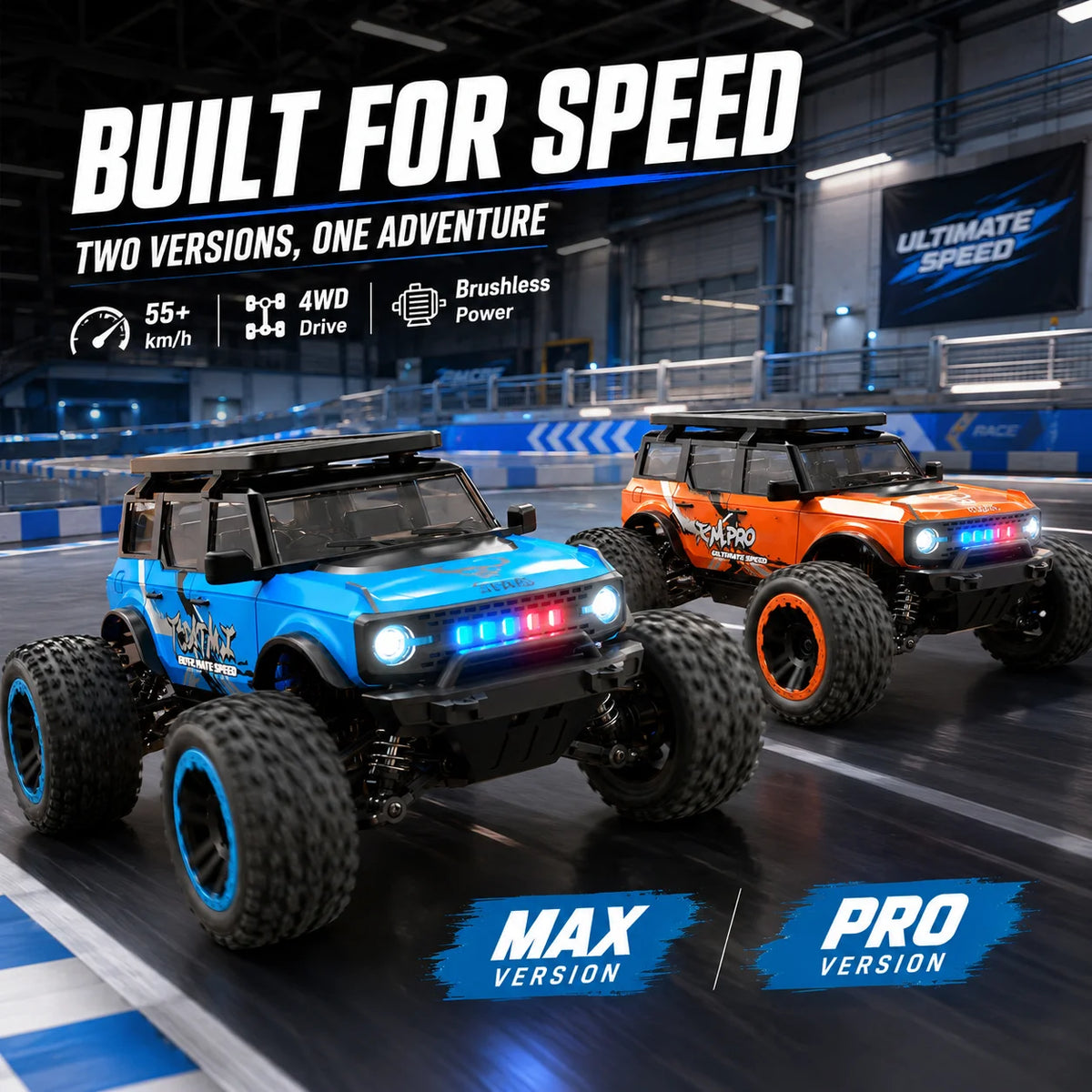 ZNLYRION 4WD RC Truck With Independent Suspension And LED Lights