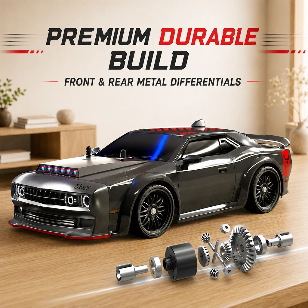ZNLYRION Brushless 2.4GHz RC Drift Racing Car With LED Lights
