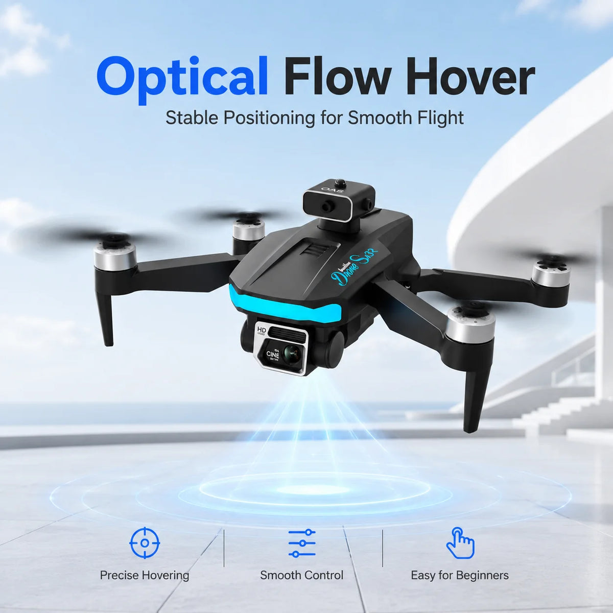 Znlyrion S132 Dual Camera Foldable RC Drone With App Control