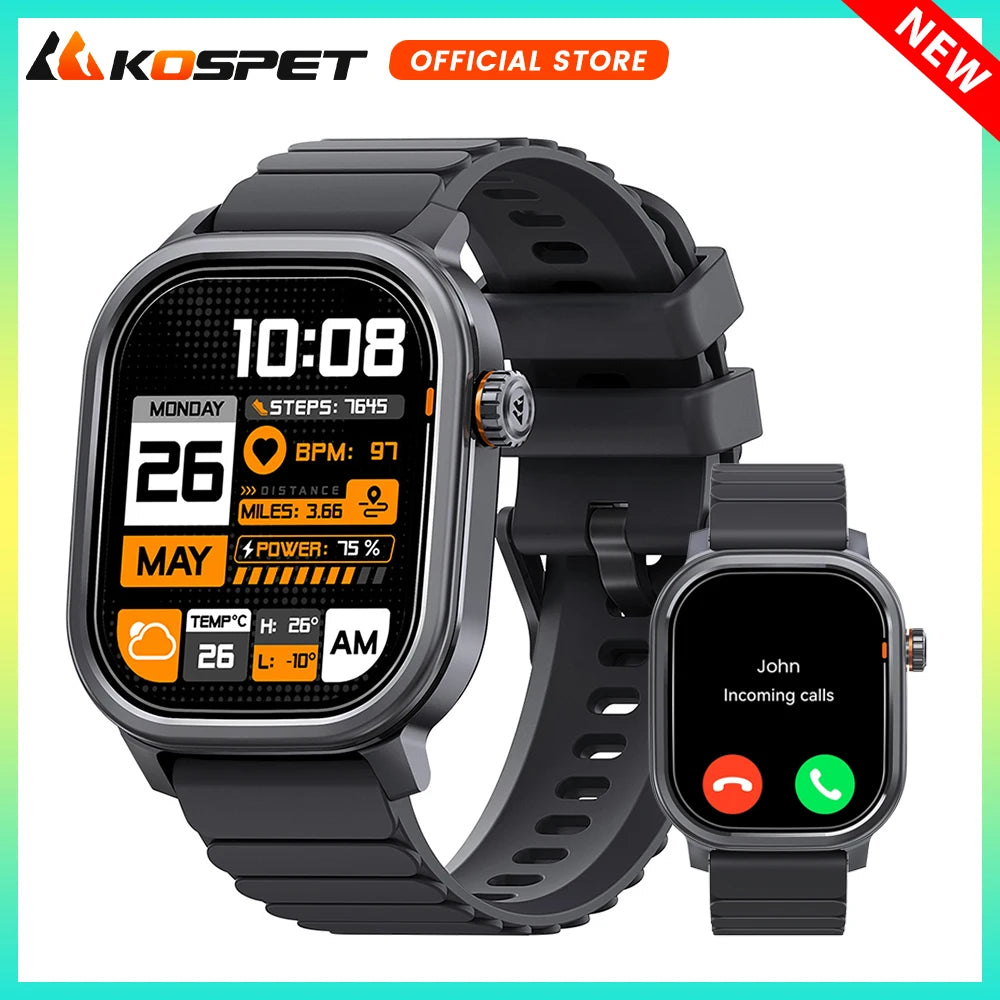 Kospet Pulse Smart Watch With AMOLED Display Bluetooth Calling