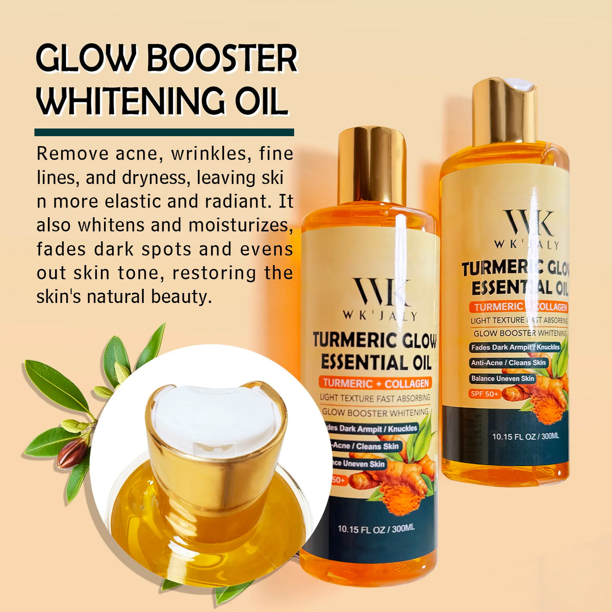 Wkjaly Turmeric Glow Essential Oil For Moisturizing And Radiant Skin