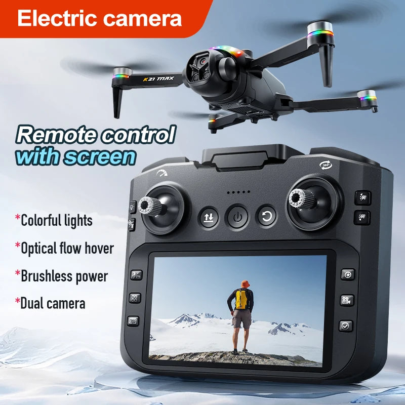 K21MAX FPV Drone With Display Controller And Auto Return