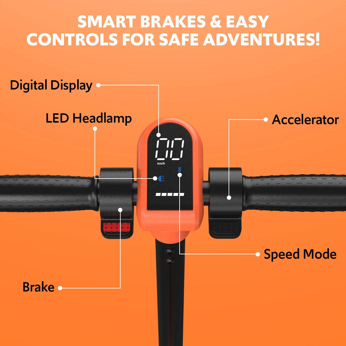 Osboo Kids Electric Scooter Bluetooth LED Lights 9Mph 110W Motor
